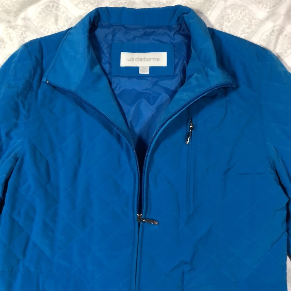 Liz Claiborne Blue Quilted Coat